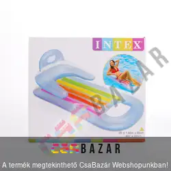 Felfújható háttámlás matrac palacktartóval 160cmx85cm INTEX 58802