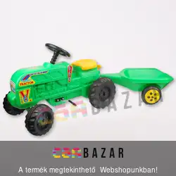 Farmer traktor utánfutóval