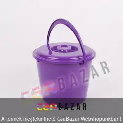 7 L-es műanyag vödör tetővel