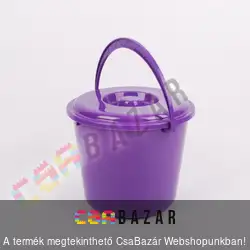 18 L-es műanyag vödör tetővel