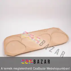 6 részes osztott fa tálaló