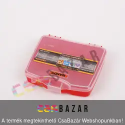 Műanyag csavartartó doboz 6,5col 8 rekeszes