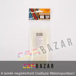 150x2,5mm fehér gyorskötöző, vezetékkötegelő