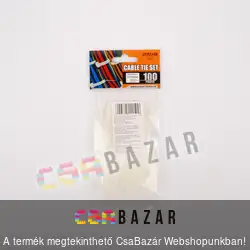100x2,5mm fehér gyorskötöző, vezetékkötegelő