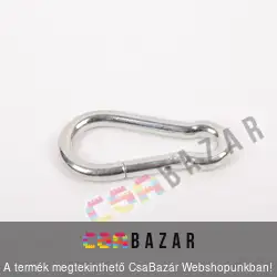 Rugós karabíner 7 cm acél