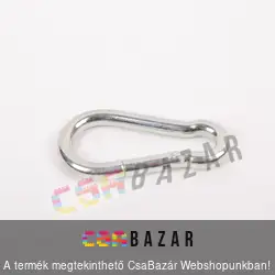 Rugós karabíner 9 cm acél