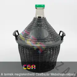 5L-es üveg demizson műanyag burkolattal