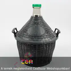 25L-es üveg demizson műanyag burkolattal