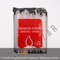 Háztartási, kegyeleti gyertya 2 dkg/db 10db/cs