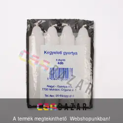 Háztartási, kegyeleti gyertya 5 dkg/db 4db/cs