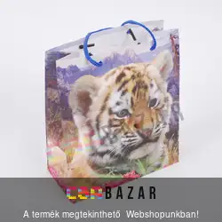 Zsinórfüles dísztasak ajándéktasak Tigris közepes 34x28 cm