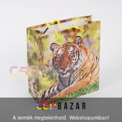 Zsinórfüles dísztasak ajándéktasak Tigris nagy 42x32 cm