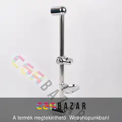 Fürdőszobai zuhanyrúd zuhanyfejtartóval és szappantartóval