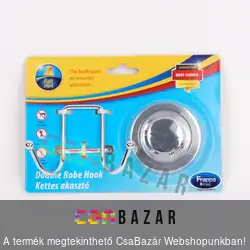 Fúrásmentes kettes fali fogas krómozott