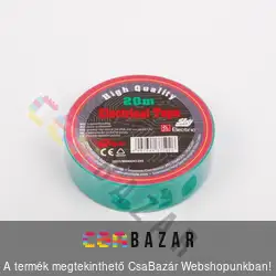Szigetelőszalag 20 m zöld