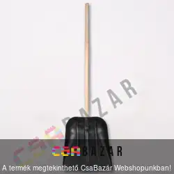 Hólapát műanyag fekete 40 cm fém élvédővel nyelezve