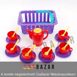 Piknik szett teás készlet kosárban