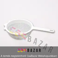 Műanyag tésztaszűrő 19 cm