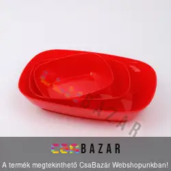 Szögletes műanyag tál 14 x 19cm