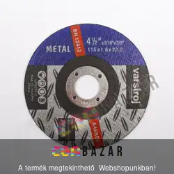 Vágókorong flexkorong fémre 115mm x 1.6mm