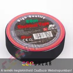 Szigetelőszalag 20 m fekete