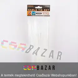 200x3,6mm fehér gyorskötöző, vezetékkötegelő