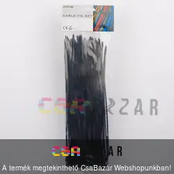 300x4,6mm fekete gyorskötöző, vezetékkötegelő