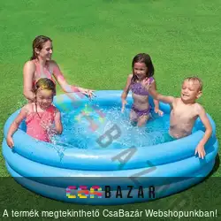 Felfújható medence 168x38cm kék színű 3 gyűrűs INTEX 58446