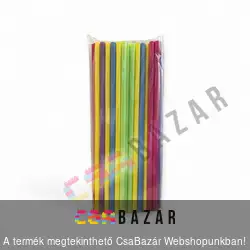 PLA műanyag szívószál 50db-os