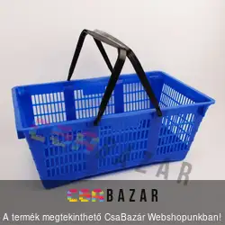 Műanyag 2 füles hagyományos bevásárlókosár