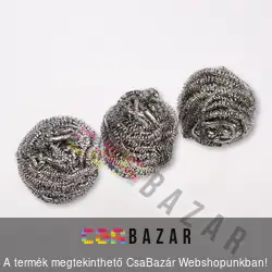 Rozsdamentes acélsúroló 3 db-os spirál