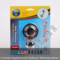 Fúrásmentes kézizuhany tartó krómozott