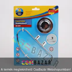 Fúrásmentes fali törölközőtartó krómozott