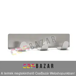 Öntapadós fém fali akasztó 3-as