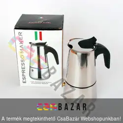 Inox rozsdamentes kávéfőző 4 személyes