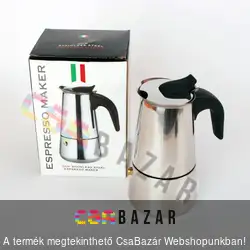 Inox rozsdamentes kávéfőző 2 személyes