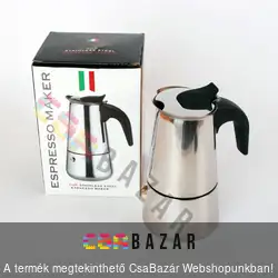 Inox rozsdamentes kávéfőző 6 személyes