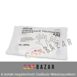 Fólia, nylon kesztyű 100db-os