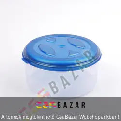 Műanyag ételtároló doboz kerek nagy 2L