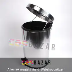 Króm pedálos szemetes kuka 12 literes