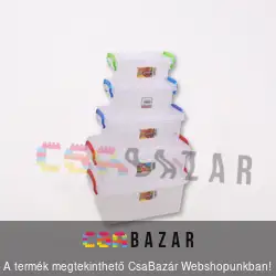 Szögletes tárolódoboz füllel 8L