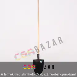 Kovácsoltvas ásó bükkfa nyéllel