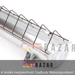 Horganyzott baromfi, csirke etető, vályú ráccsal 0,5 m