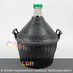 54L-es üveg demizson műanyag burkolattal