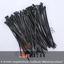 150x2,5mm fekete gyorskötöző, vezetékkötegelő
