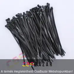 100x2,5mm fekete gyorskötöző, vezetékkötegelő