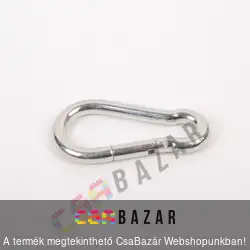 Rugós karabíner 6 cm acél