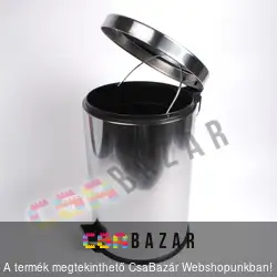 Króm pedálos szemetes kuka 3 literes