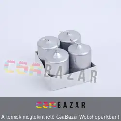 Adventi gyertya 4 db-os ezüst-metál
