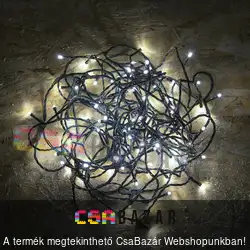 100 Led-es hideg fehér fényfüzér, égősor